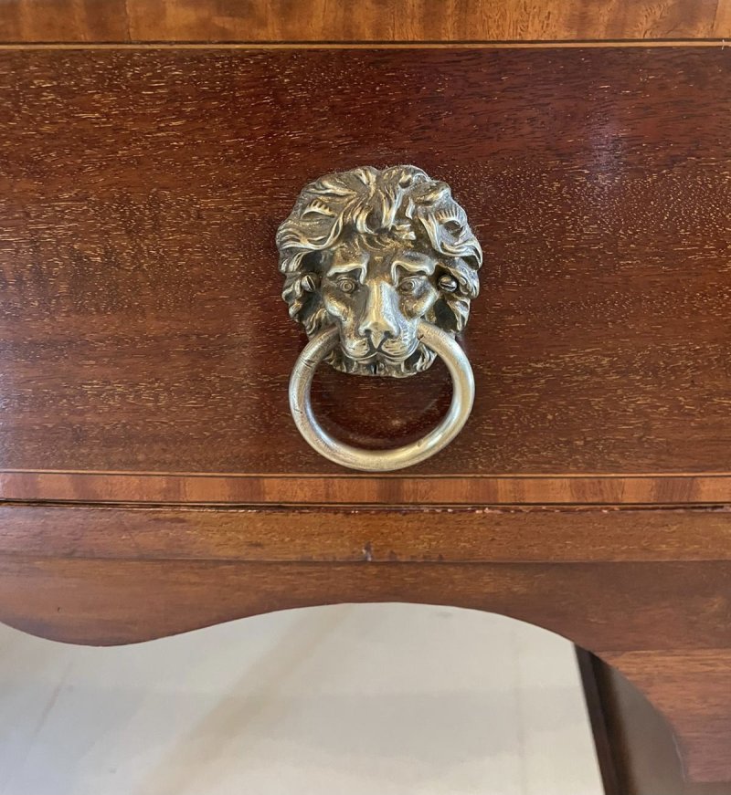 Quality Antique Edwardian Inlaid Mahogany Bow Fronted Sideboard - Image 15